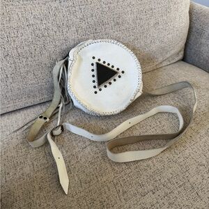 Stela 9 Black and White Minimalist‎ Crossbody Bag